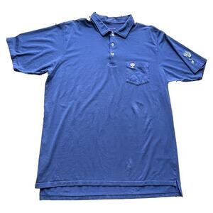 B Draddy Polo Shirt Mens XL Blue Trident Cup Arc'Teryx Golf Pima Cotton Logo